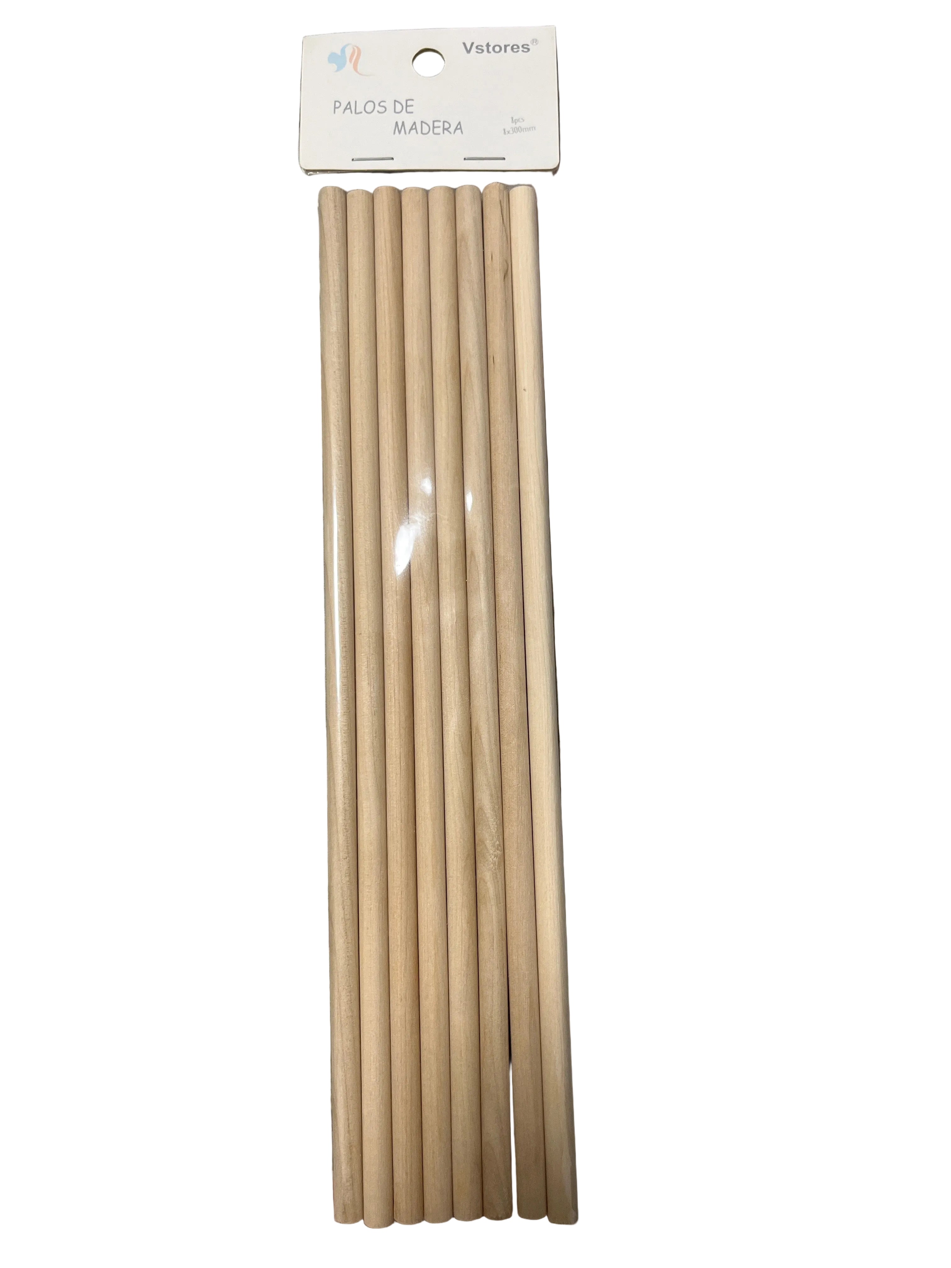 Palos de madera cilíndrico