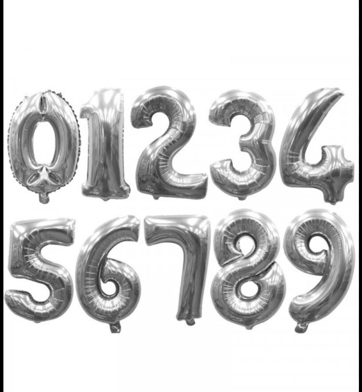 Globos metalizados Números grandes