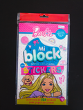blok para colorear BARBIE +150 stiker bolsa
