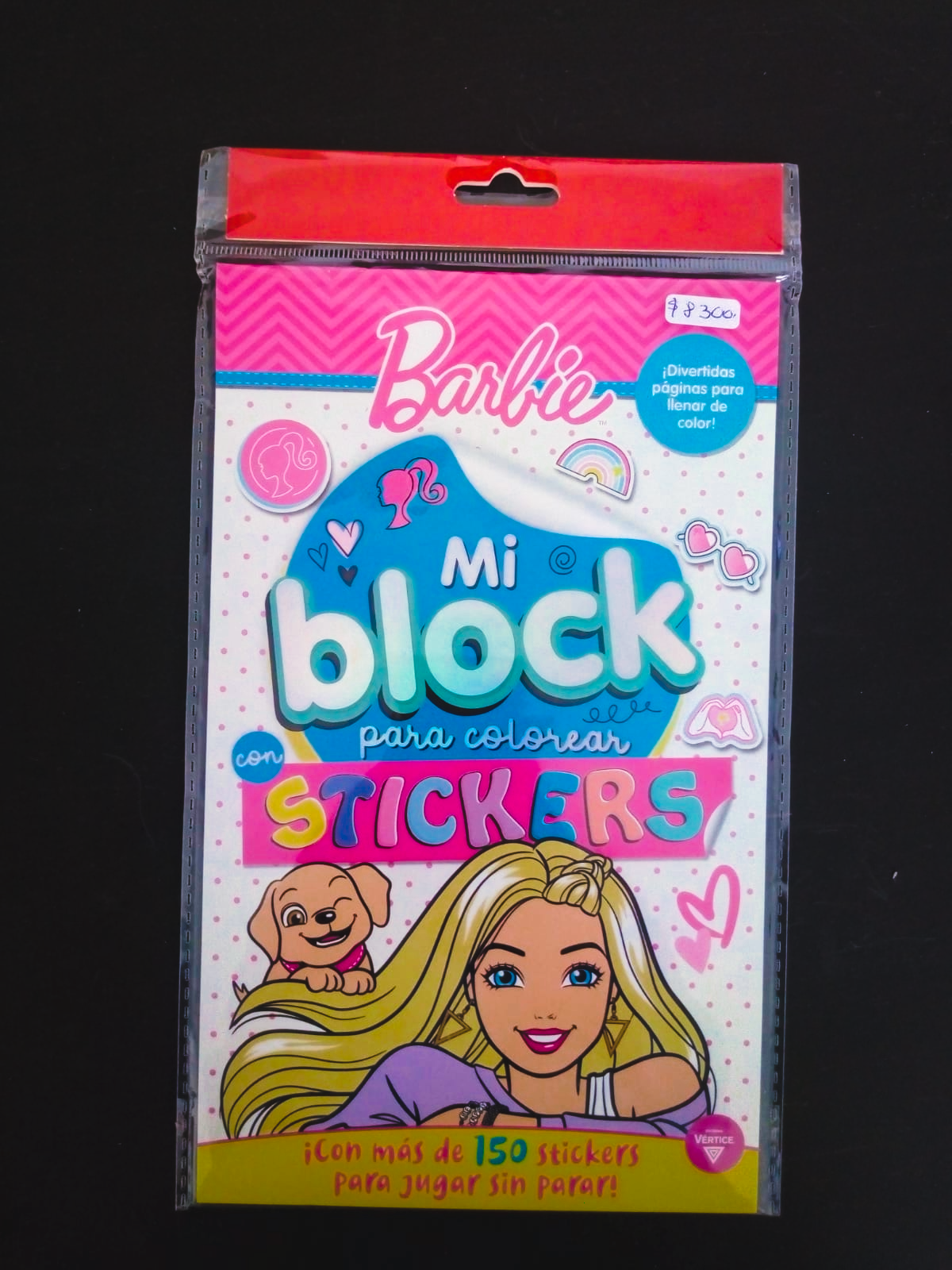 blok para colorear BARBIE +150 stiker bolsa