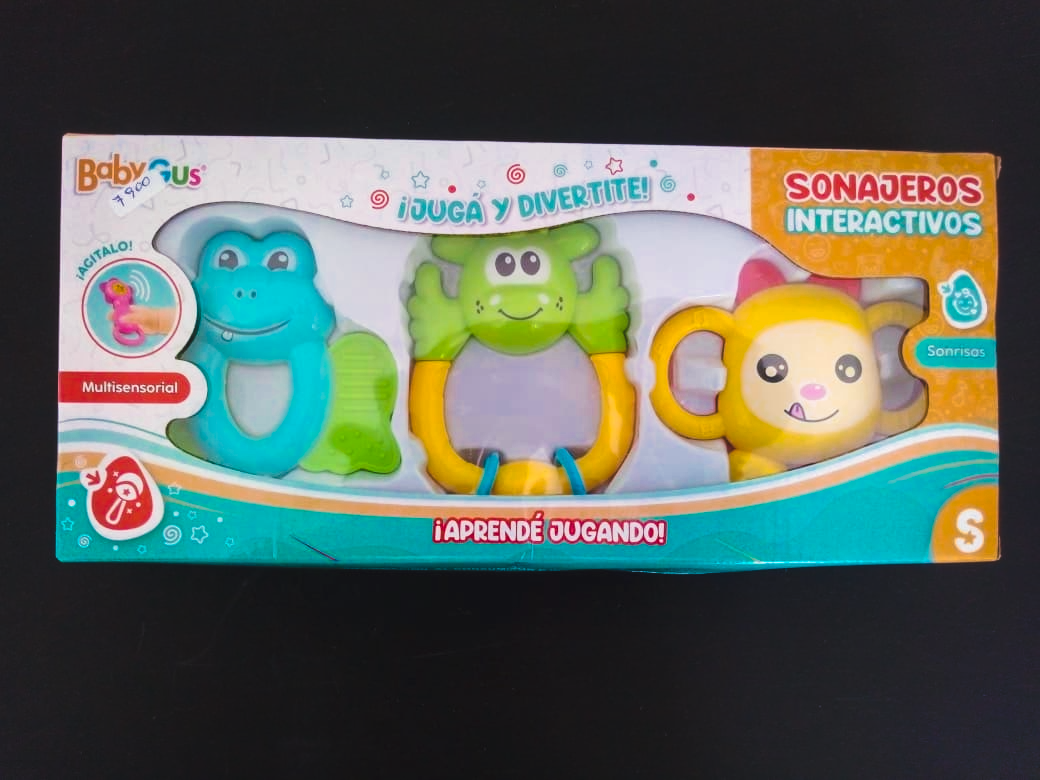 set de sonajeros en caja