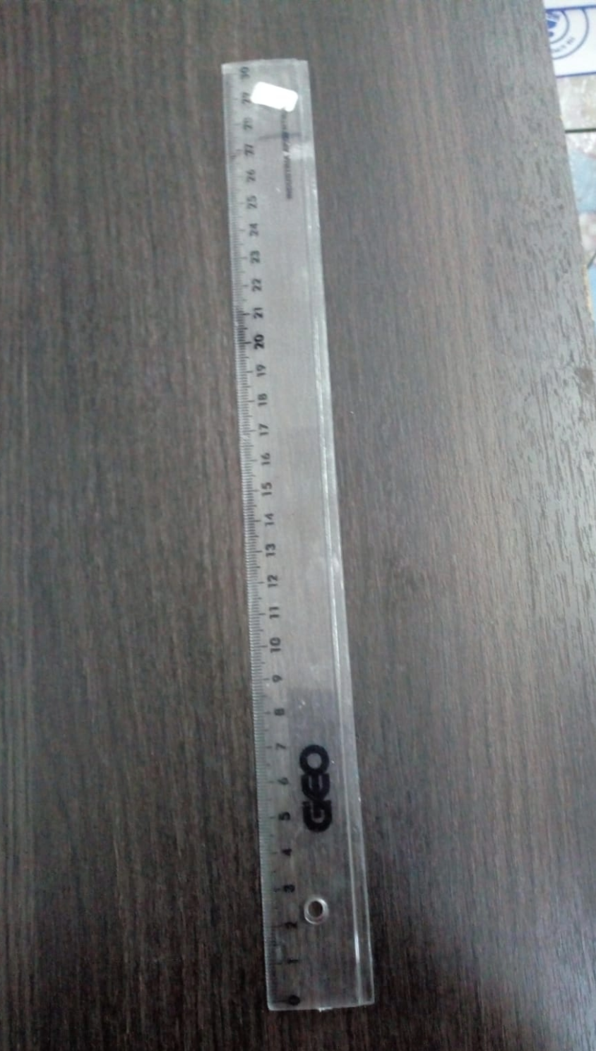 Regla cristal x 30 cm