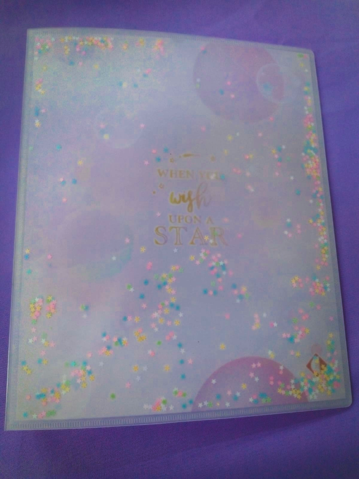 CARPETA A4 CON GLITER