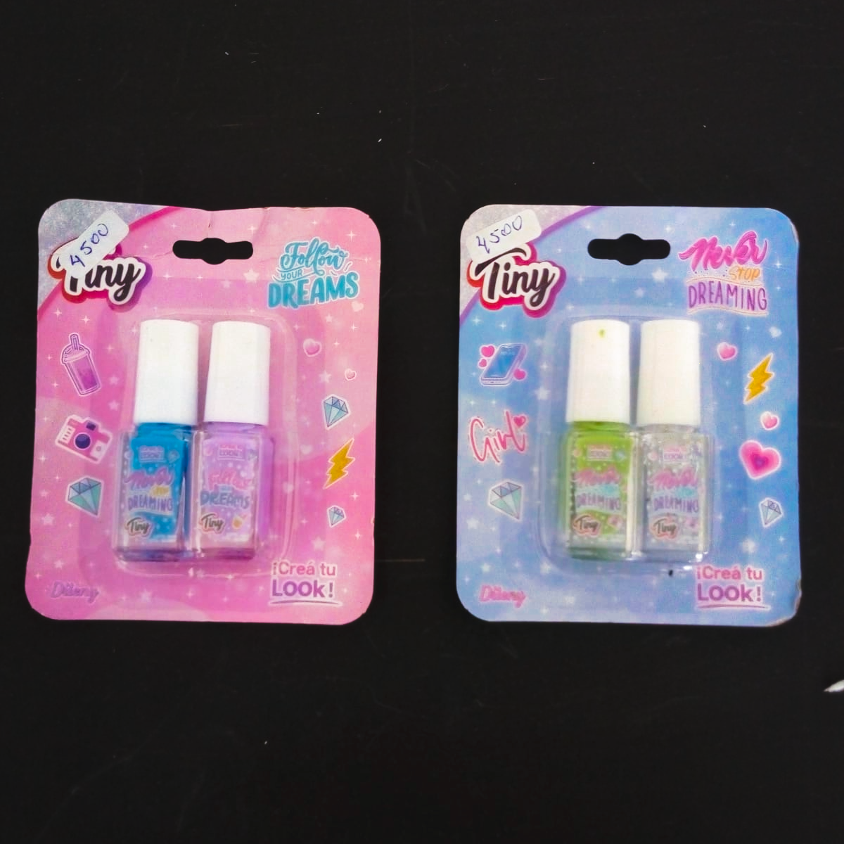 esmalte de uñas 2 x blister