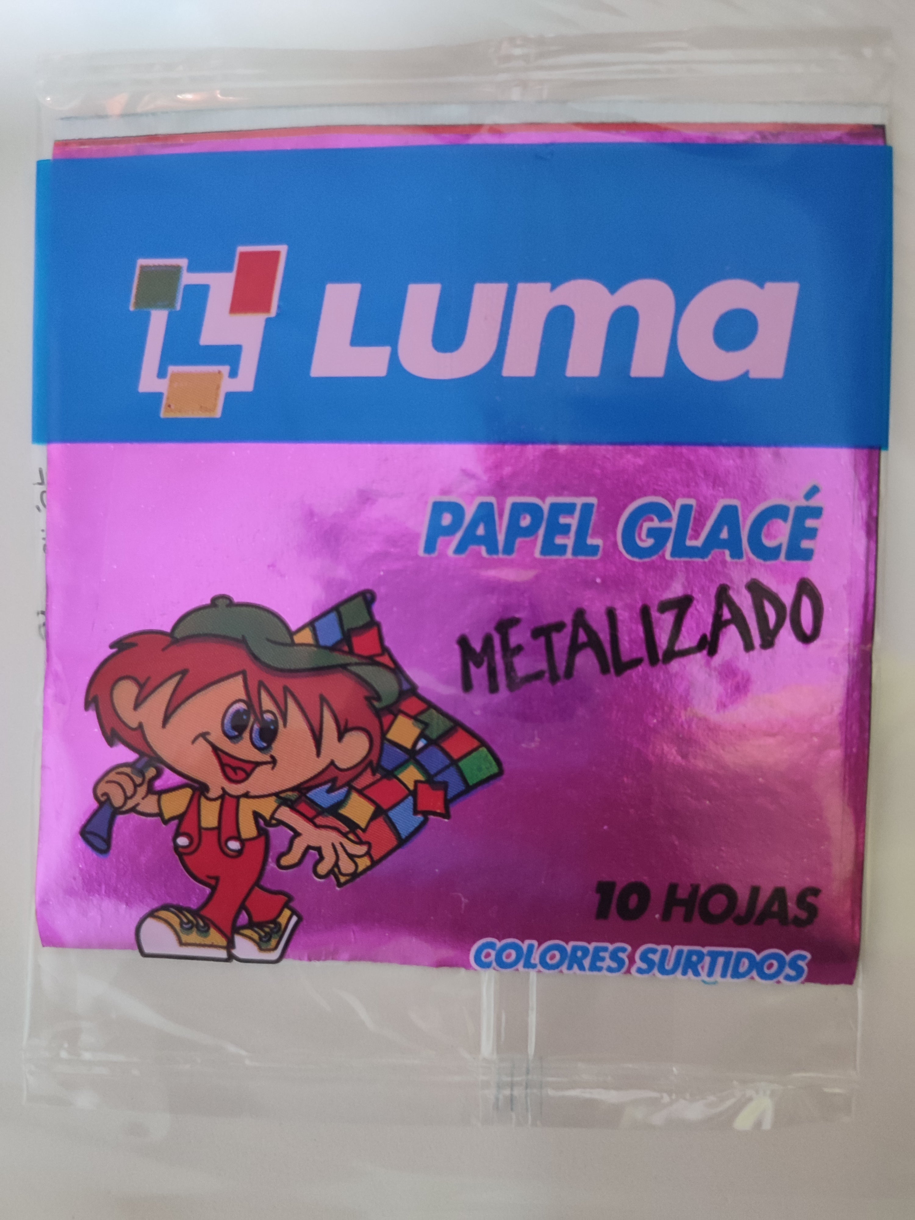 Papel glace metalizado