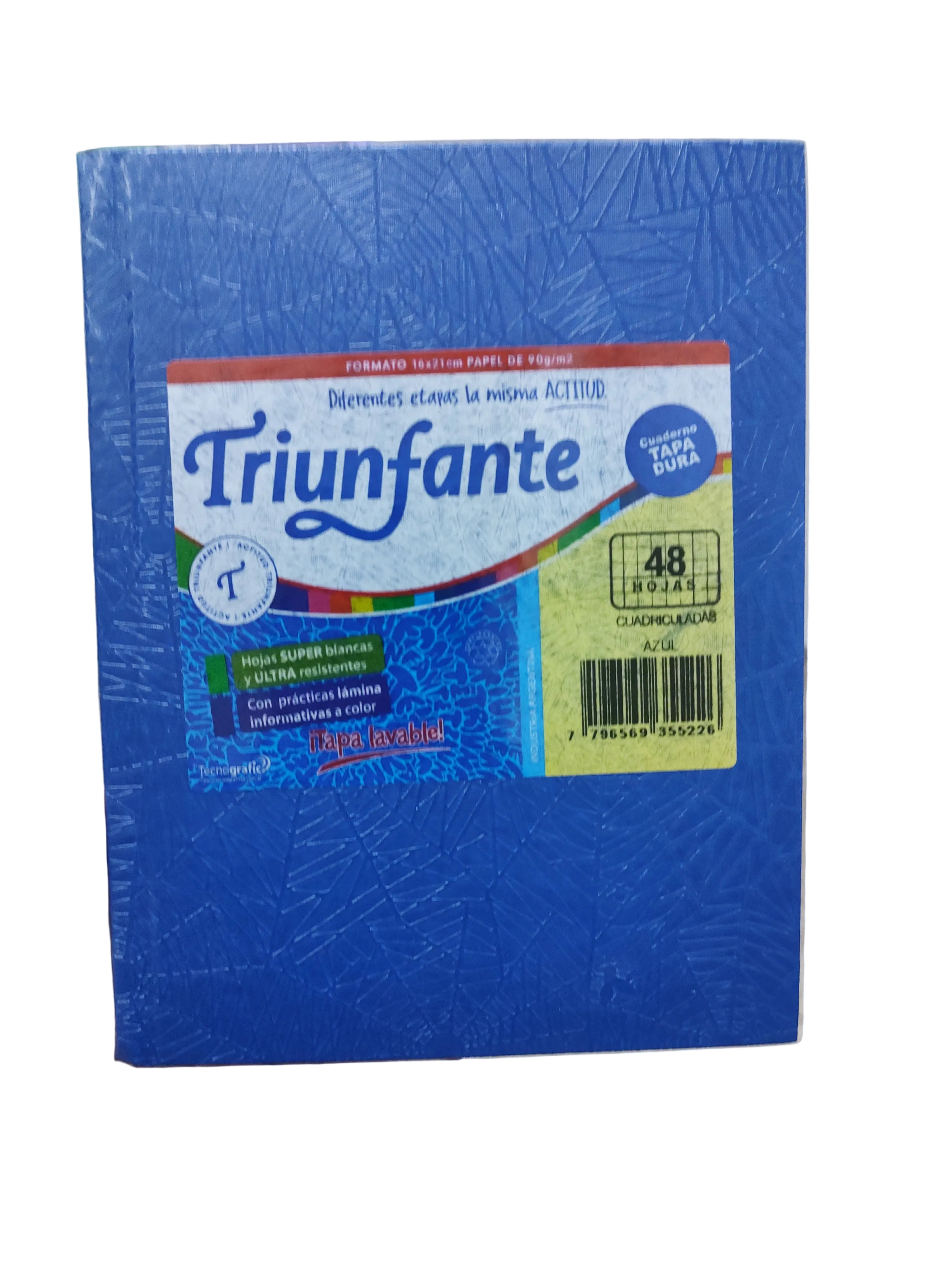 Cuaderno Triunfante T/D 50 hj azul