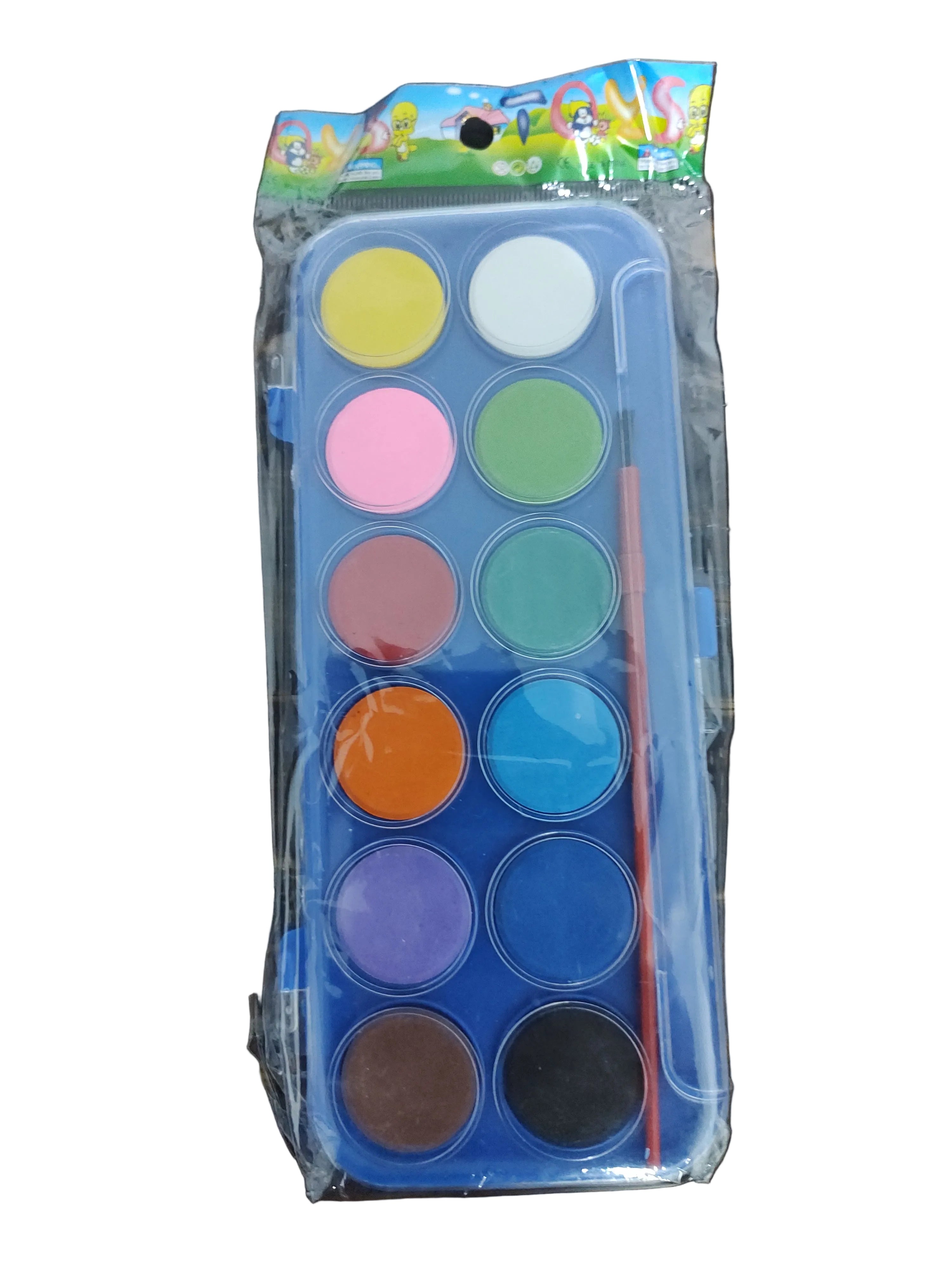 Acuarela 12 colores estuche plástico