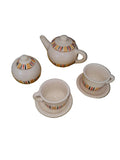Juego de tetera, 2 tazas con plato y azucarera