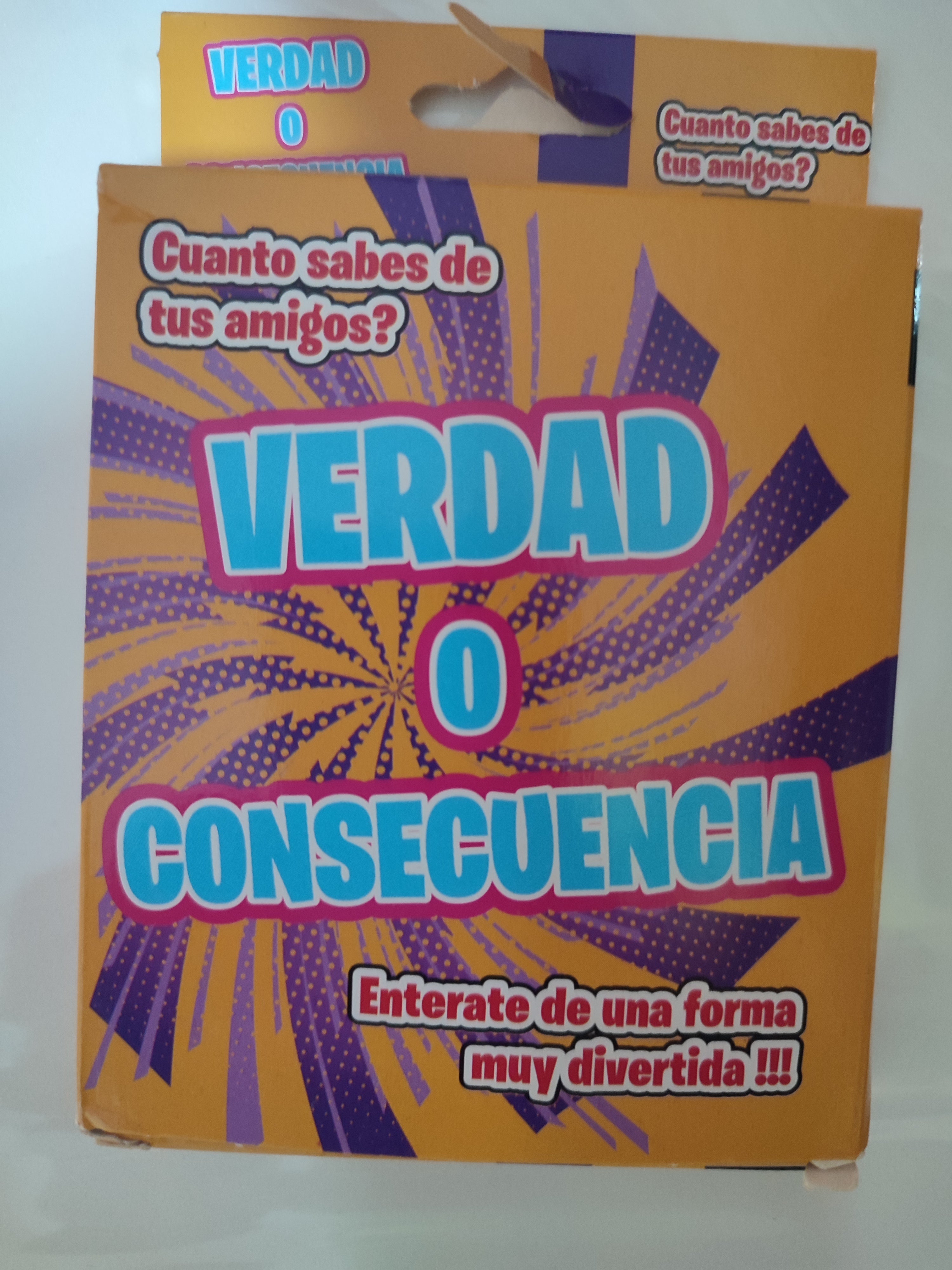 Naipes Verdad o consecuencia